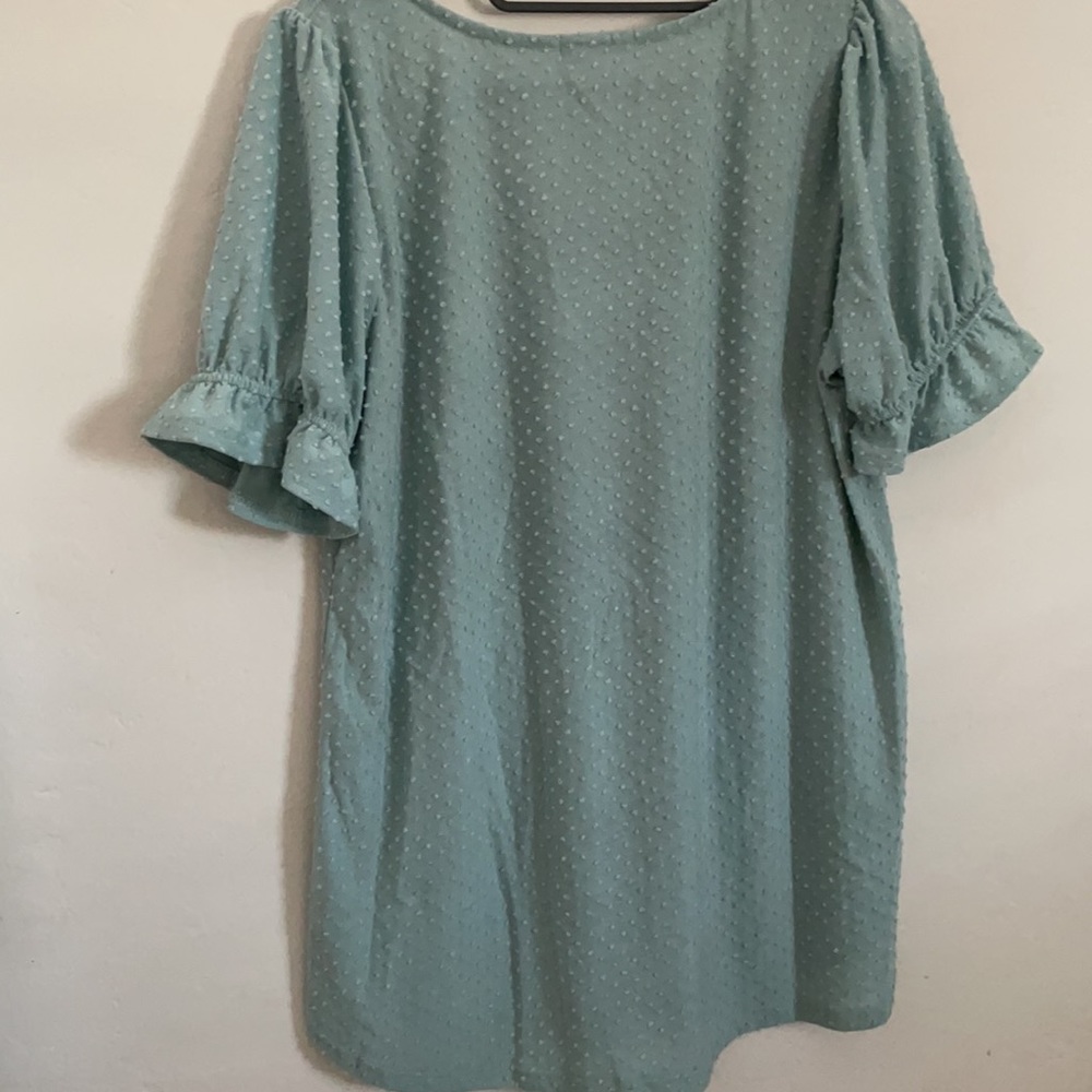 Polka Dot Ruffle V-Neck - Picture 6 of 6